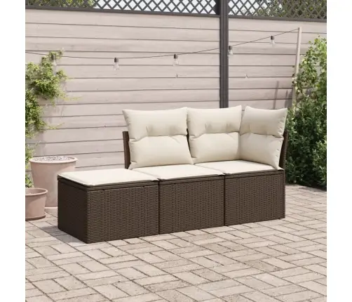 3-Osaline Aiadiivani Komplekt Patjadega, Pruun, Polürotang