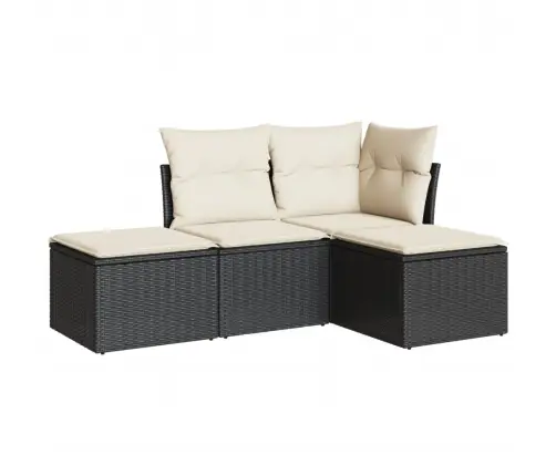 4-Daļīgs Dārza Dīvāna Komplekts Ar Matračiem, Pe Rotangpalma Vidaxl