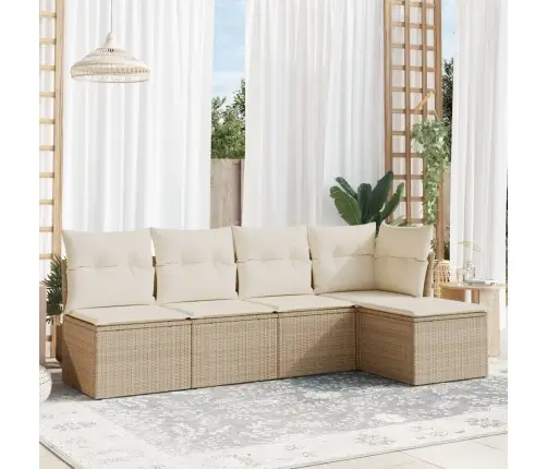 5-Osaline Aiadiivani Komplekt Patjadega, Beež, Polürotang