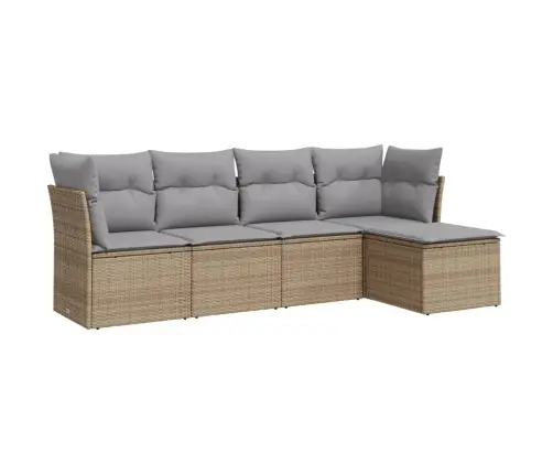 5-Osaline Aiadiivani Komplekt Patjadega, Beež, Polürotang