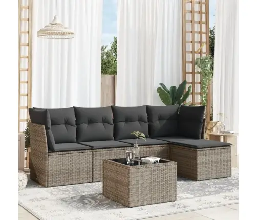 6-Osaline Aiadiivani Komplekt Patjadega, Hall, Polürotang