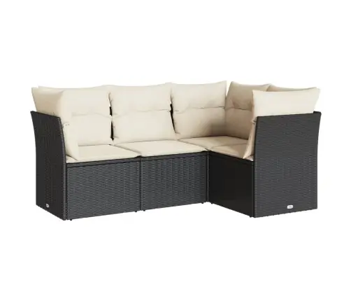 4-Daļīgs Dārza Dīvāna Komplekts Ar Matračiem, Pe Rotangpalma Vidaxl