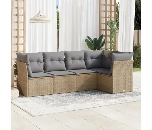 5-Osaline Aiadiivani Komplekt Patjadega, Beež, Polürotang