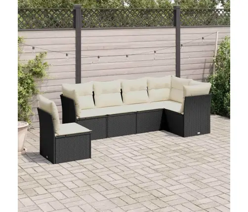 6-Osaline Aiadiivani Komplekt Patjadega, Must, Polürotang