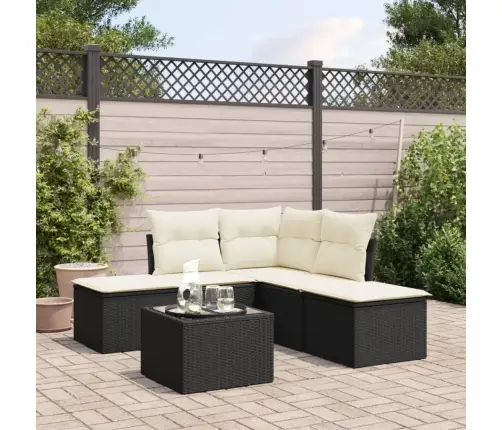 6-Osaline Aiadiivani Komplekt Patjadega, Must, Polürotang