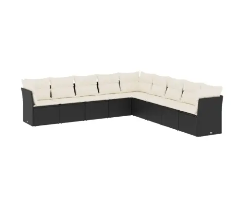 9-Osaline Aiadiivani Komplekt Patjadega, Must, Polürotang