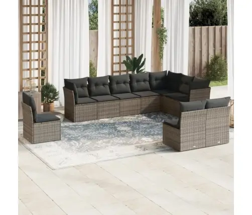 10-Osaline Aiadiivani Komplekt Patjadega, Hall, Polürotang