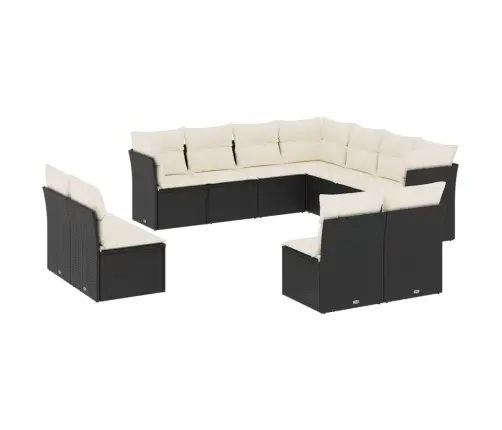 11-Osaline Aiadiivani Komplekt Patjadega, Must, Polürotang