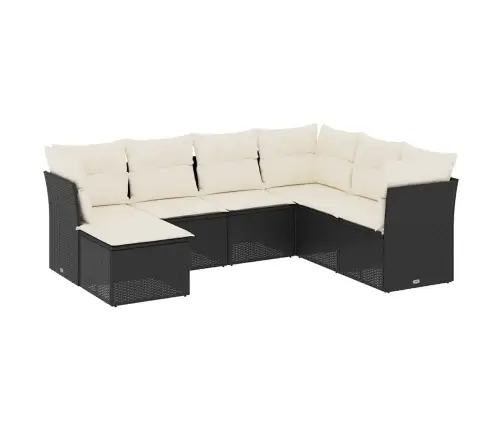 7-Osaline Aiadiivani Komplekt Patjadega, Must, Polürotang