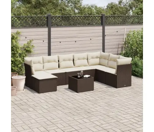 9-Osaline Aiadiivani Komplekt Patjadega, Pruun, Polürotang