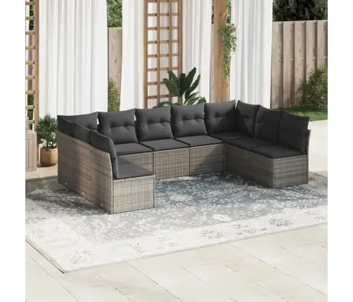 9-Osaline Aiadiivani Komplekt Patjadega, Hall, Polürotang