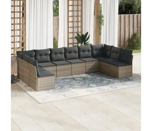 10-Osaline Aiadiivani Komplekt Patjadega, Hall, Polürotang