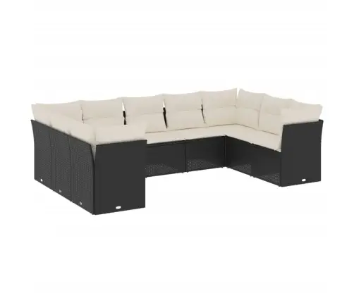 9-Osaline Aiadiivani Komplekt Patjadega, Must, Polürotang