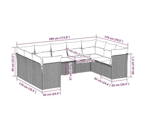 9-Daļīgs Dārza Dīvāna Komplekts,Matrači, Gaiši Pelēka Pe Pinums Vidaxl 9-Daļīgs Dārza Dīvāna Komplekts,Matrači, Gaiši Pelēka Pe Pinums Vidaxl