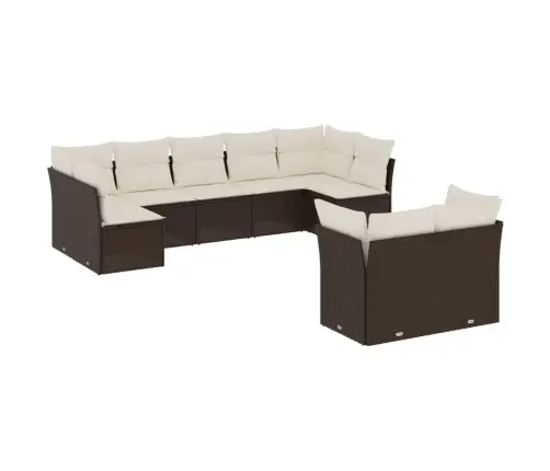 9-Osaline Aiadiivani Komplekt Patjadega, Pruun, Polürotang