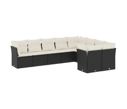 9-Osaline Aiadiivani Komplekt Patjadega, Must, Polürotang