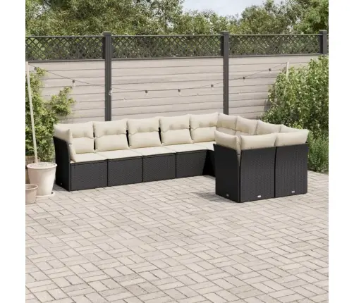 9-Osaline Aiadiivani Komplekt Patjadega, Must, Polürotang