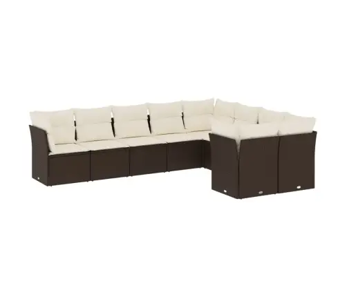 9-Osaline Aiadiivani Komplekt Patjadega, Pruun, Polürotang