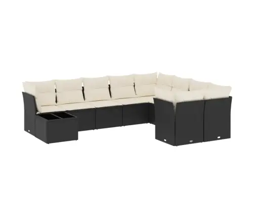 10-Osaline Aiadiivani Komplekt Patjadega, Must, Polürotang