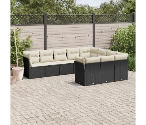 10-Osaline Aiadiivani Komplekt Patjadega, Must, Polürotang