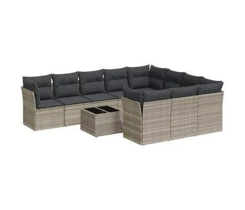 11-Osaline Aiadiivani Komplekt Patjadega, Helehall, Polürotang