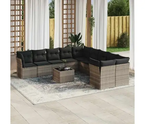 11-Osaline Aiadiivani Komplekt Patjadega, Helehall, Polürotang