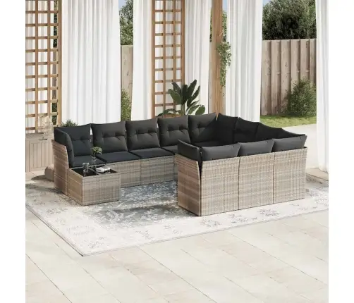 11-Osaline Aiadiivani Komplekt Patjadega, Helehall, Polürotang