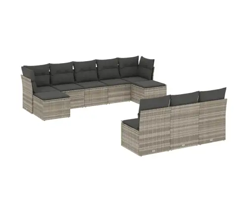 10-Osaline Aiadiivani Komplekt Patjadega, Helehall, Polürotang