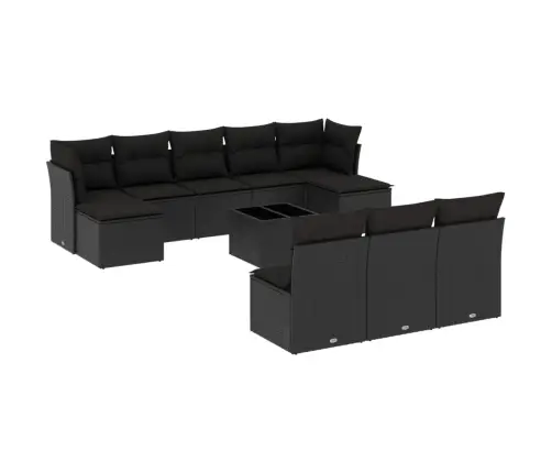 11-Osaline Aiadiivani Komplekt Patjadega, Must, Polürotang