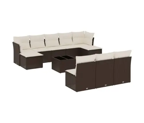 11-Osaline Aiadiivani Komplekt Patjadega, Pruun, Polürotang