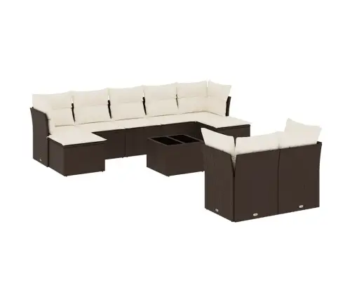 10-Osaline Aiadiivani Komplekt Patjadega, Pruun, Polürotang