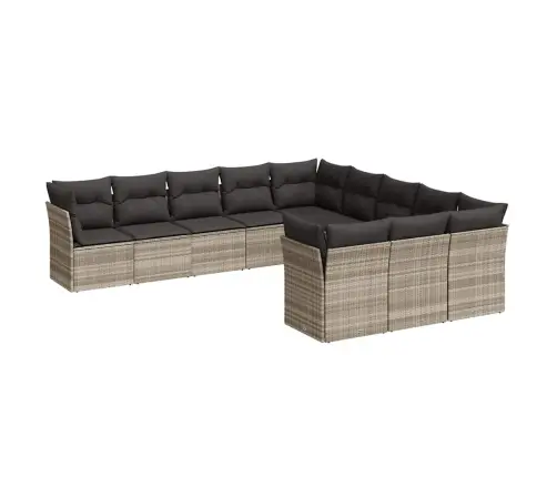 11-Osaline Aiadiivani Komplekt Patjadega, Helehall, Polürotang