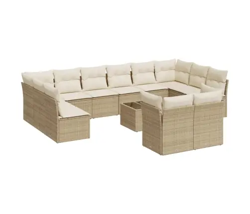 13-Osaline Aiadiivani Komplekt Patjadega, Beež , Polürotang