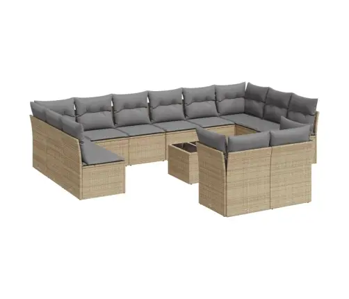 13-Osaline Aiadiivani Komplekt Patjadega, Beež , Polürotang