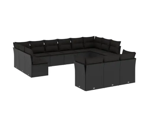 13-Daļīgs Dārza Dīvāna Komplekts Ar Matračiem, Pe Rotangpalma Vidaxl