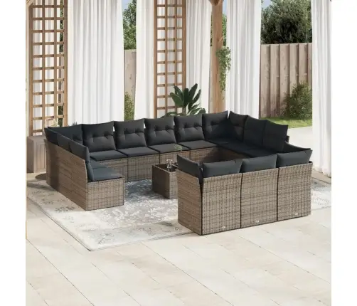 14-Osaline Aiadiivani Komplekt Patjadega, Hall, Polürotang