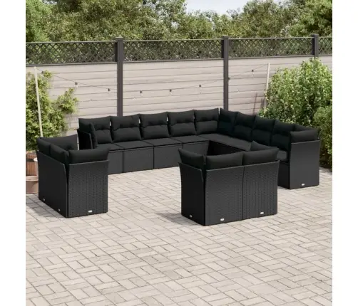 13-Daļīgs Dārza Dīvāna Komplekts Ar Matračiem, Pe Rotangpalma Vidaxl