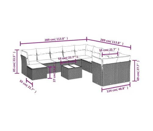 12-Osaline Aiadiivani Komplekt Patjadega, Hall, Polürotang