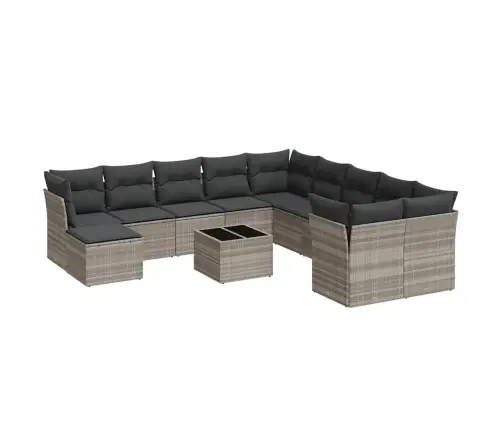 12-Osaline Aiadiivani Komplekt Patjadega, Helehall, Polürotang