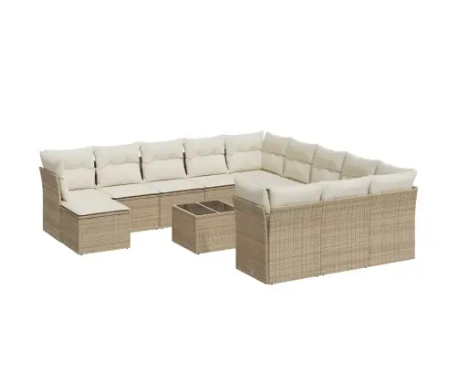 13-Osaline Aiadiivani Komplekt Patjadega, Beež , Polürotang