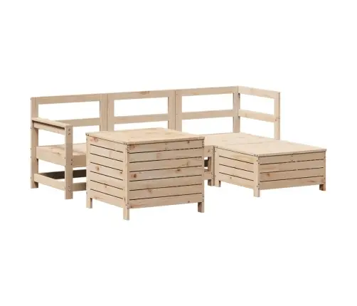 Sodo Sofos Komplektas, 5 Dalių, Pušies Medienos Masyvas