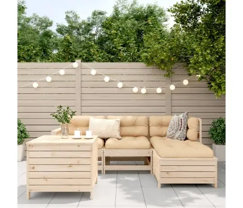 Sodo Sofos Komplektas, 5 Dalių, Pušies Medienos Masyvas