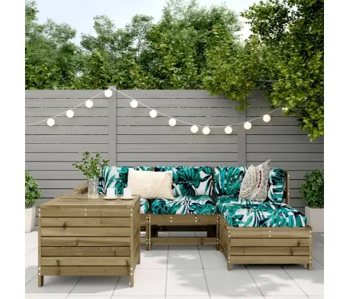 5-Daļīgs Dārza Dīvānu Komplekts, Impregnēts Priedes Koks Vidaxl