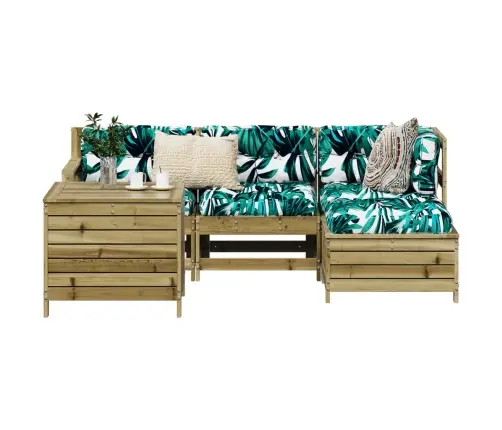 5-Daļīgs Dārza Dīvānu Komplekts, Impregnēts Priedes Koks Vidaxl