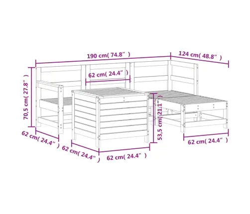 5-Osaline Aiadiivani Komplekt, Ebatsuuga Puit