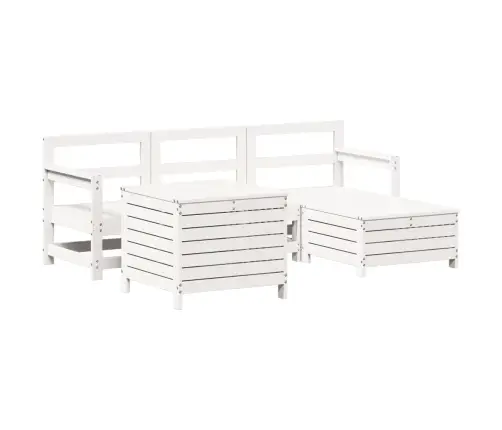 5-Osaline Aiadiivani Komplekt, Valge, Männipuit