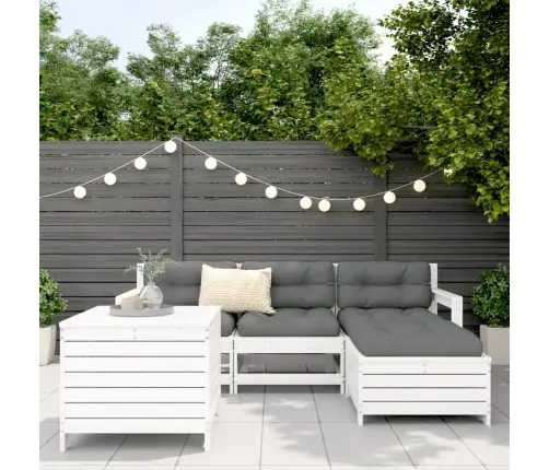 5-Osaline Aiadiivani Komplekt, Valge, Männipuit