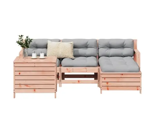 Sodo Sofos Komplektas, 5 Dalių, Douglas Eglės Masyvas Sodo Sofos Komplektas, 5 Dalių, Douglas Eglės Masyvas