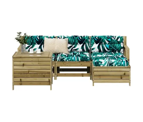 5-Daļīgs Dārza Dīvānu Komplekts, Impregnēts Priedes Koks Vidaxl