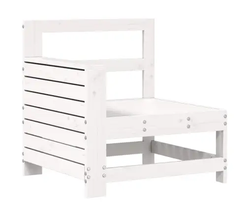 7-Daļīgs Dārza Dīvānu Komplekts, Priedes Masīvkoks, Balts Vidaxl